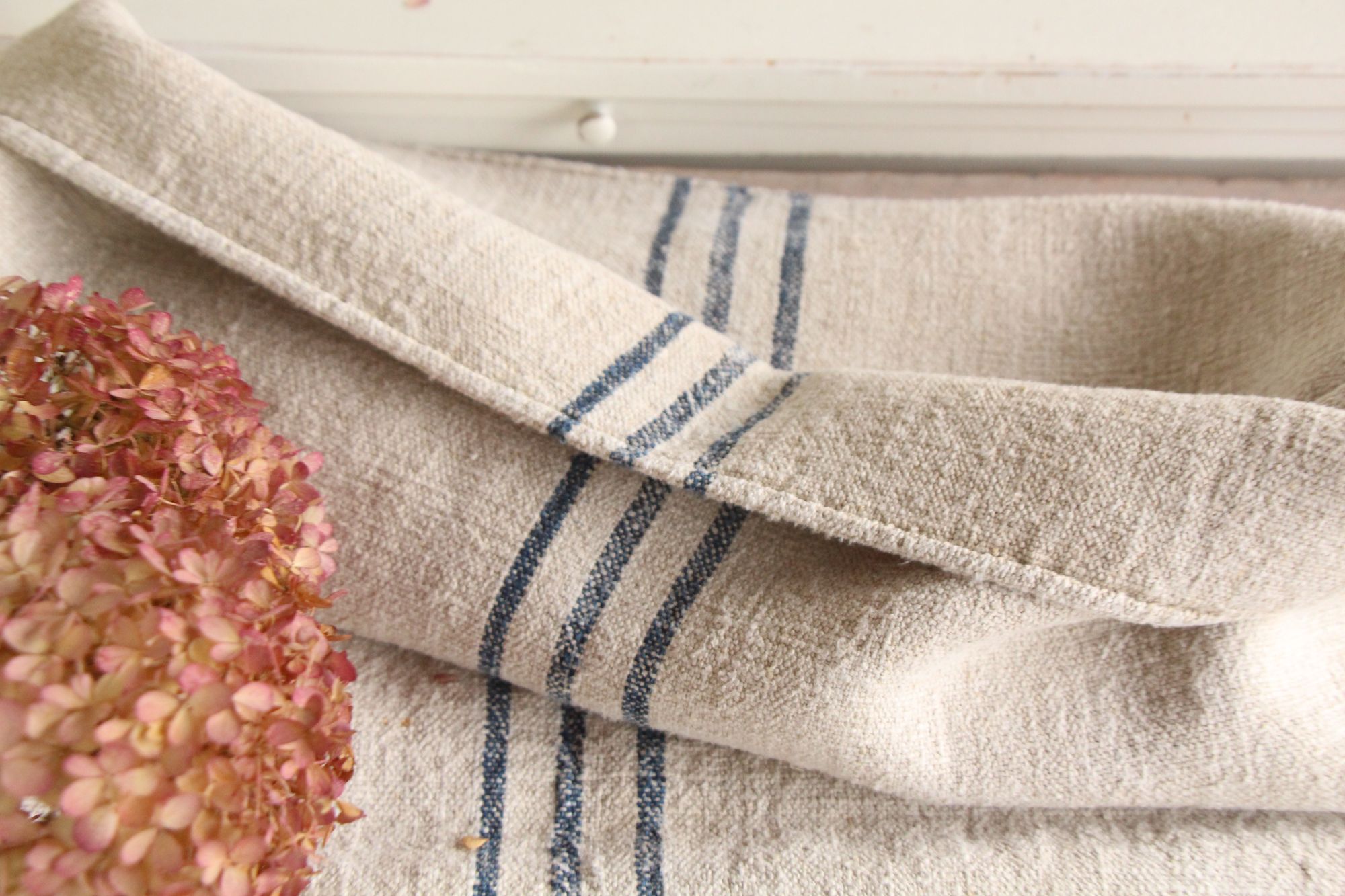 antiker Getreidesack aus Leine, Kissenstoff, Gustavian Style, langlebig, L 789 – Bild 6