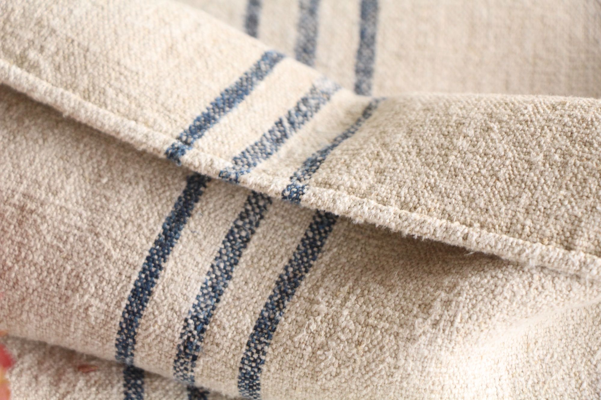 antiker Getreidesack aus Leine, Kissenstoff, Gustavian Style, langlebig, L 789 – Bild 7