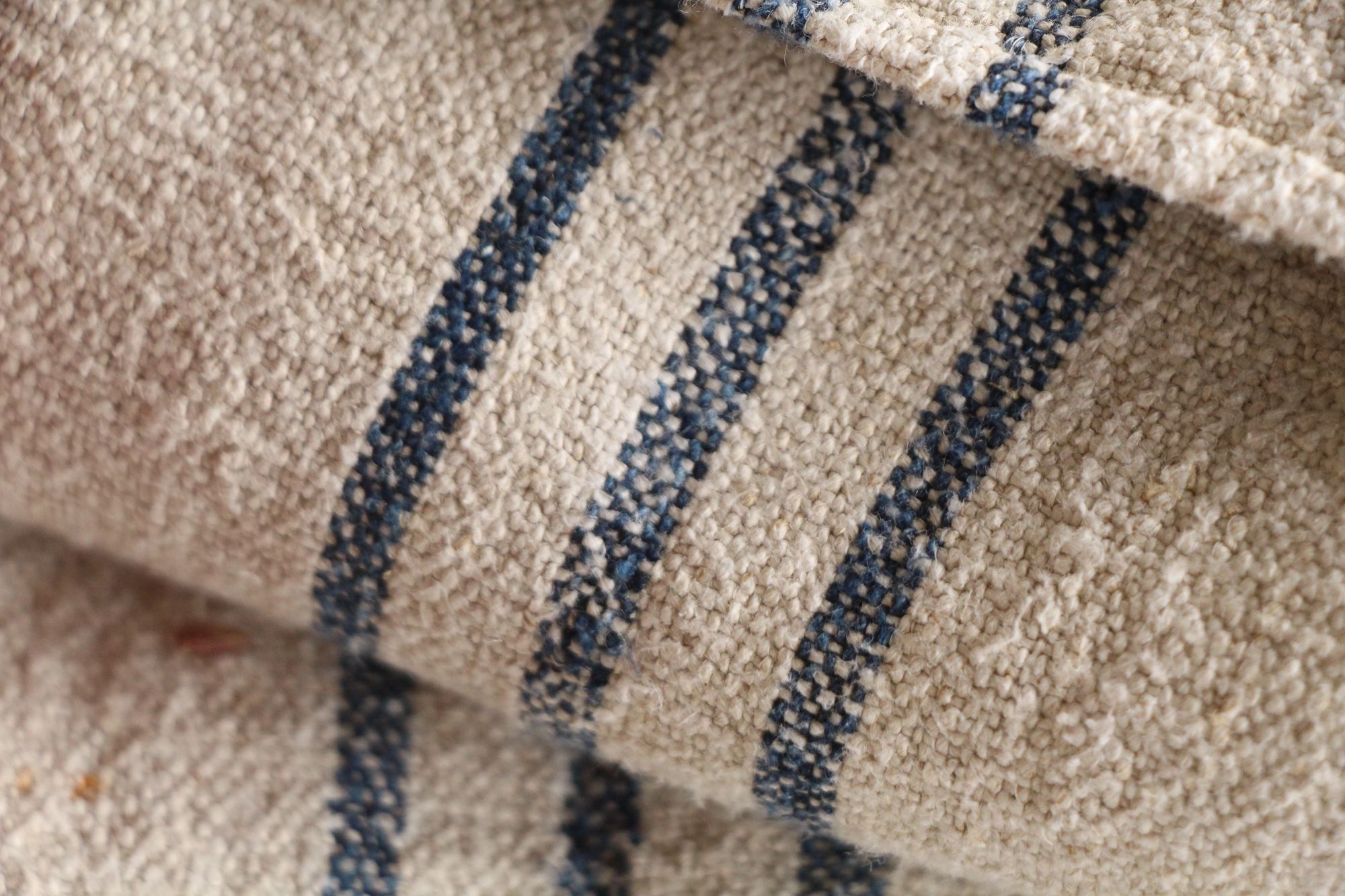 antiker Getreidesack aus Leine, Kissenstoff, Gustavian Style, langlebig, L 789 – Bild 9