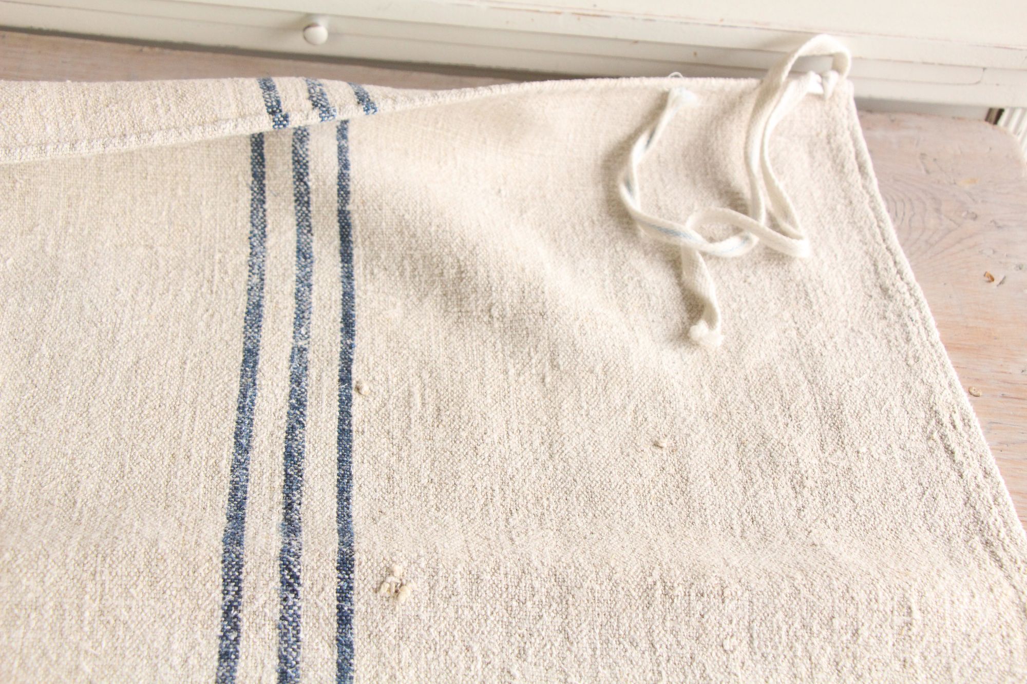 antiker Getreidesack aus Leine, Kissenstoff, Gustavian Style, langlebig, L 789 – Bild 10