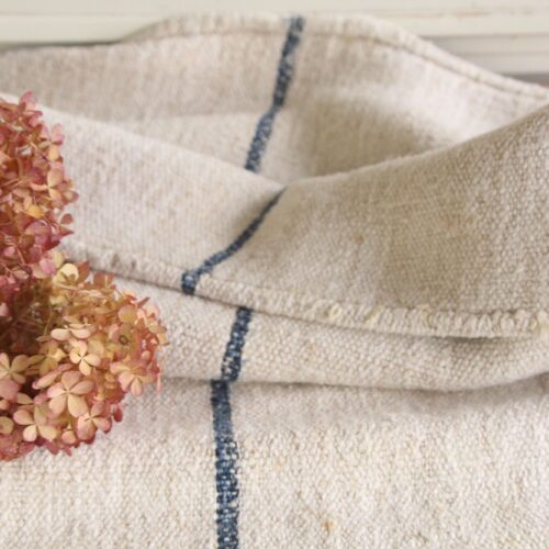 antiker Getreidesack aus Leine, Gustavian Style, Tischläufer, langlebig, L 792