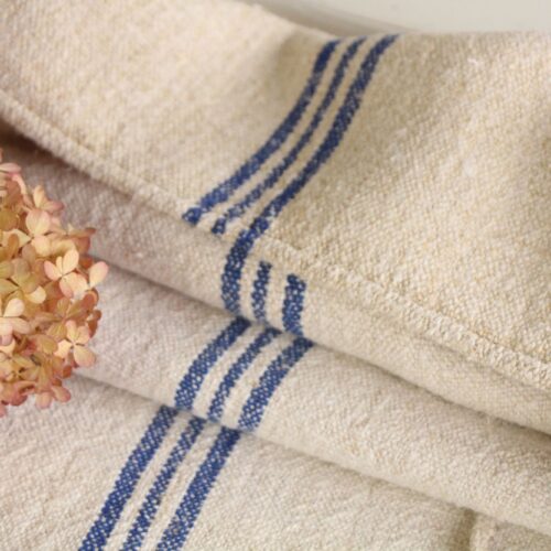 antiker Getreidesack aus Leine, Gustavian Style, Tischläufer, langlebig, L 797