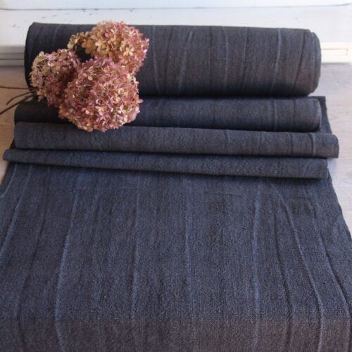 dyed antique linen fabric, 11.05y, upholstery fabric, curtain fabric, Z 153