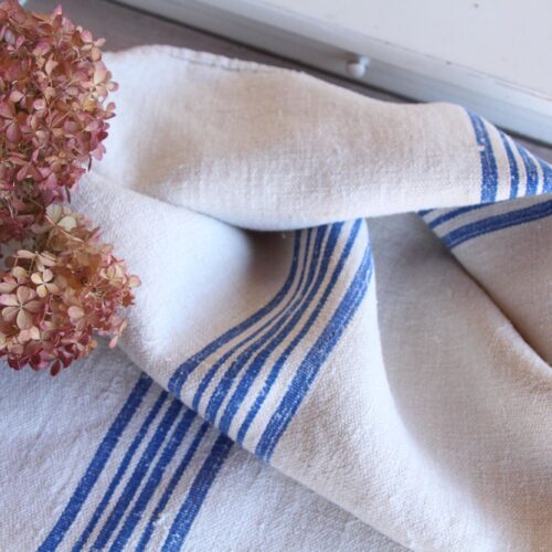 antiker Getreidesack aus Leine, Gustavian Style, Tischwäsche, langlebig, L 795