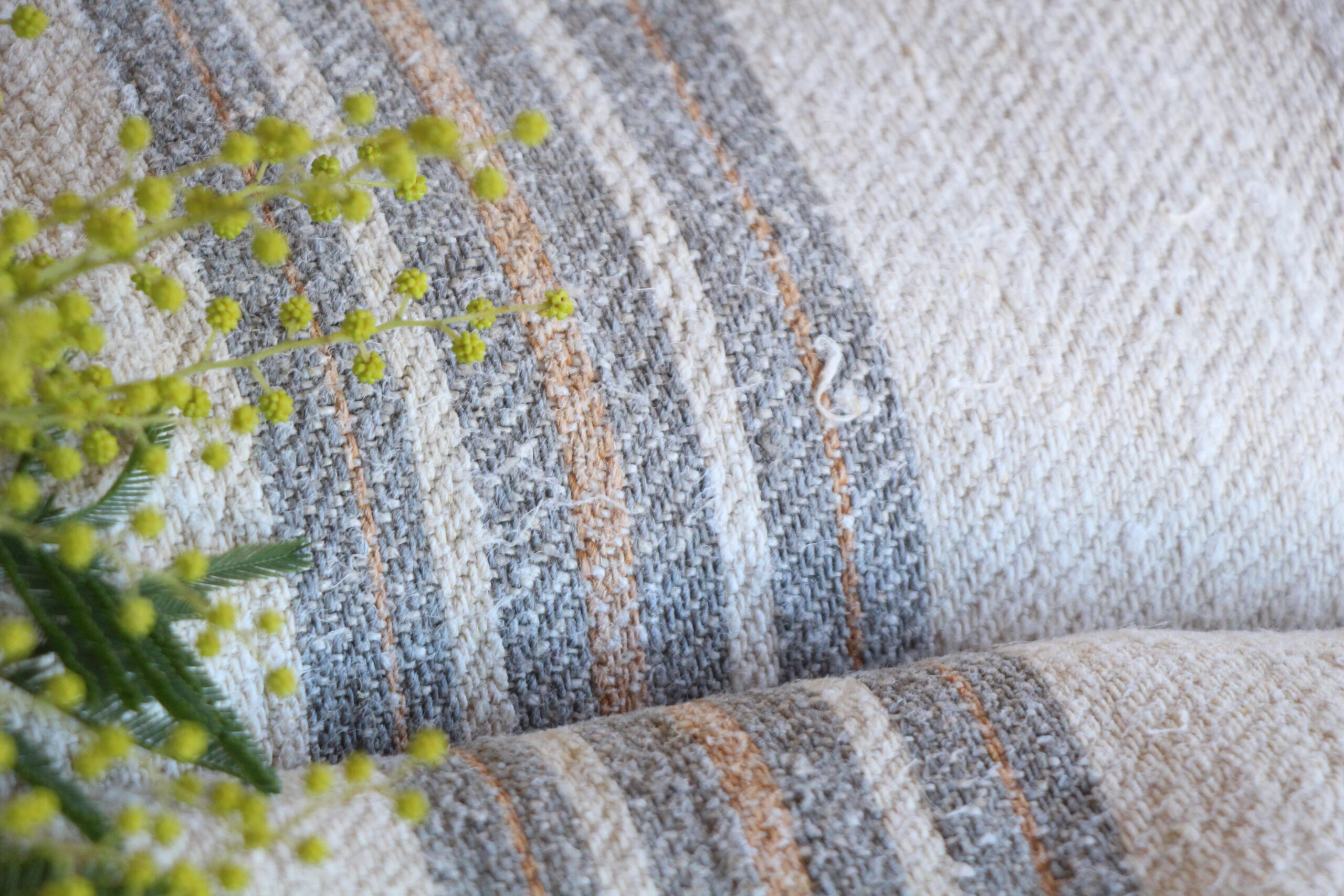 antiker Leinenstoff 17.22y, Großangebot, Polsterstoff, wabi sabi, Z 167 – Bild 4