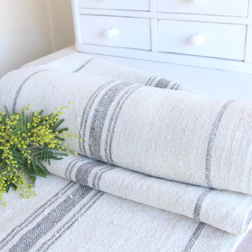 antique linen fabric, 11.26y, upholstery fabric, faded stripes, durabel, Z 169