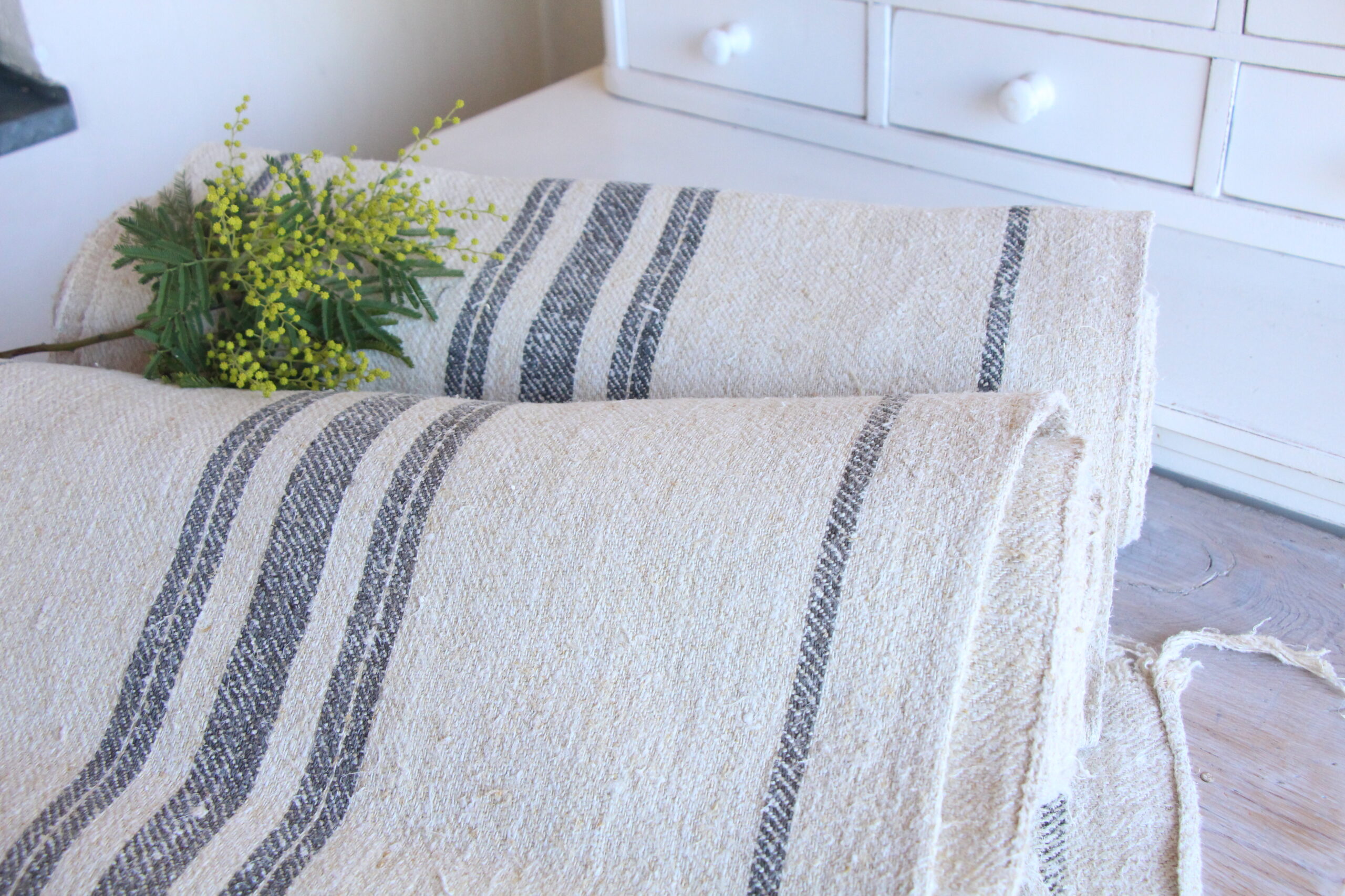 antique linen fabric, 21.5y, bulk offer, farmhouse decor, upholstery fabric, wabi sabi, Z 168 - Image 5