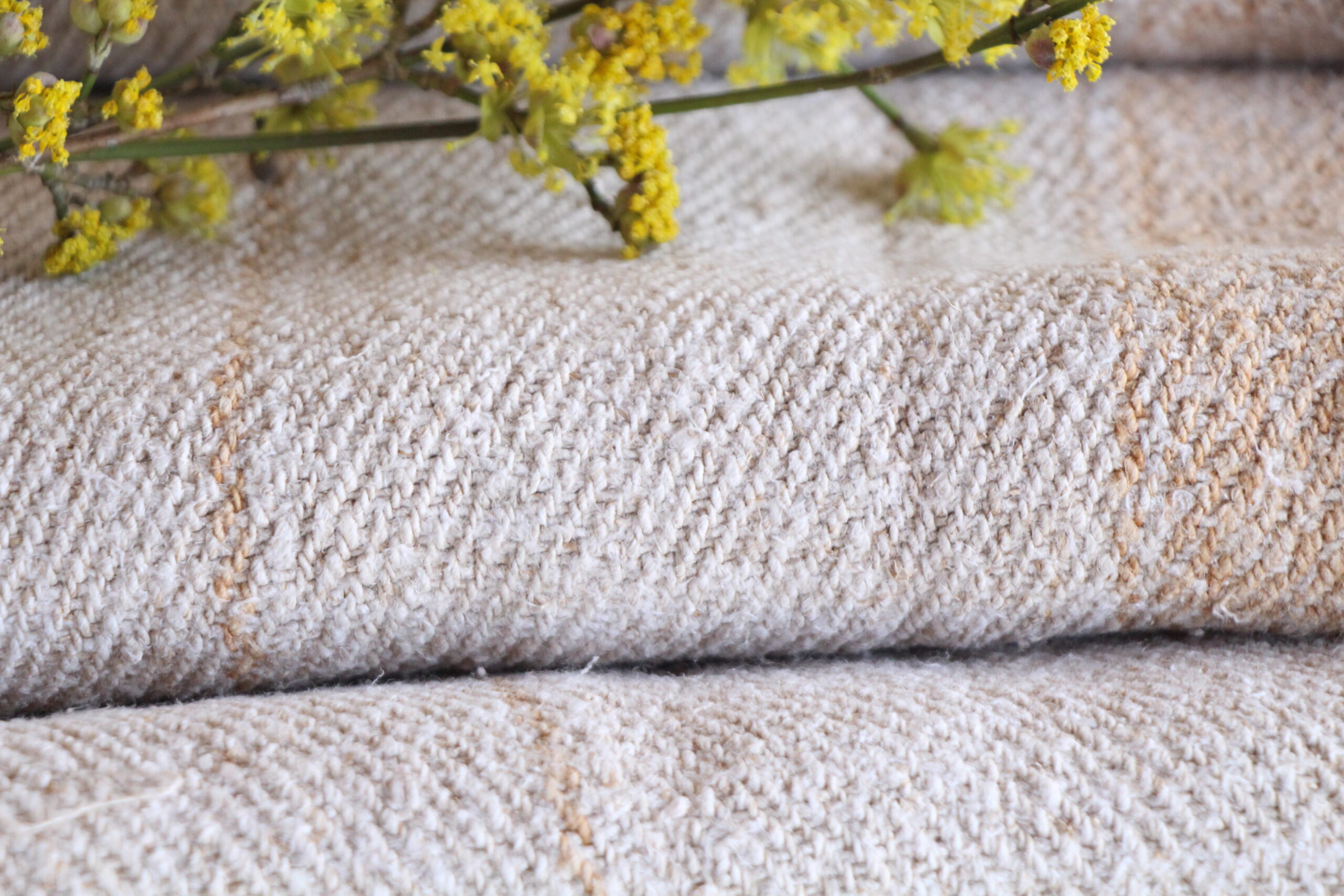 antique linen fabric, 4.48 y, european linen, wedding decor, durabel, T 57 - Image 4