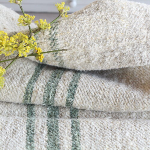 antique linen grainsack, rustical, pillow fabric, durable, Wabi Sabi, bathmat, stairrunner, L844