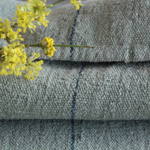 antique linen grainsack, rustical, pillow fabric, durable, Wabi Sabi, tablerunner, L834