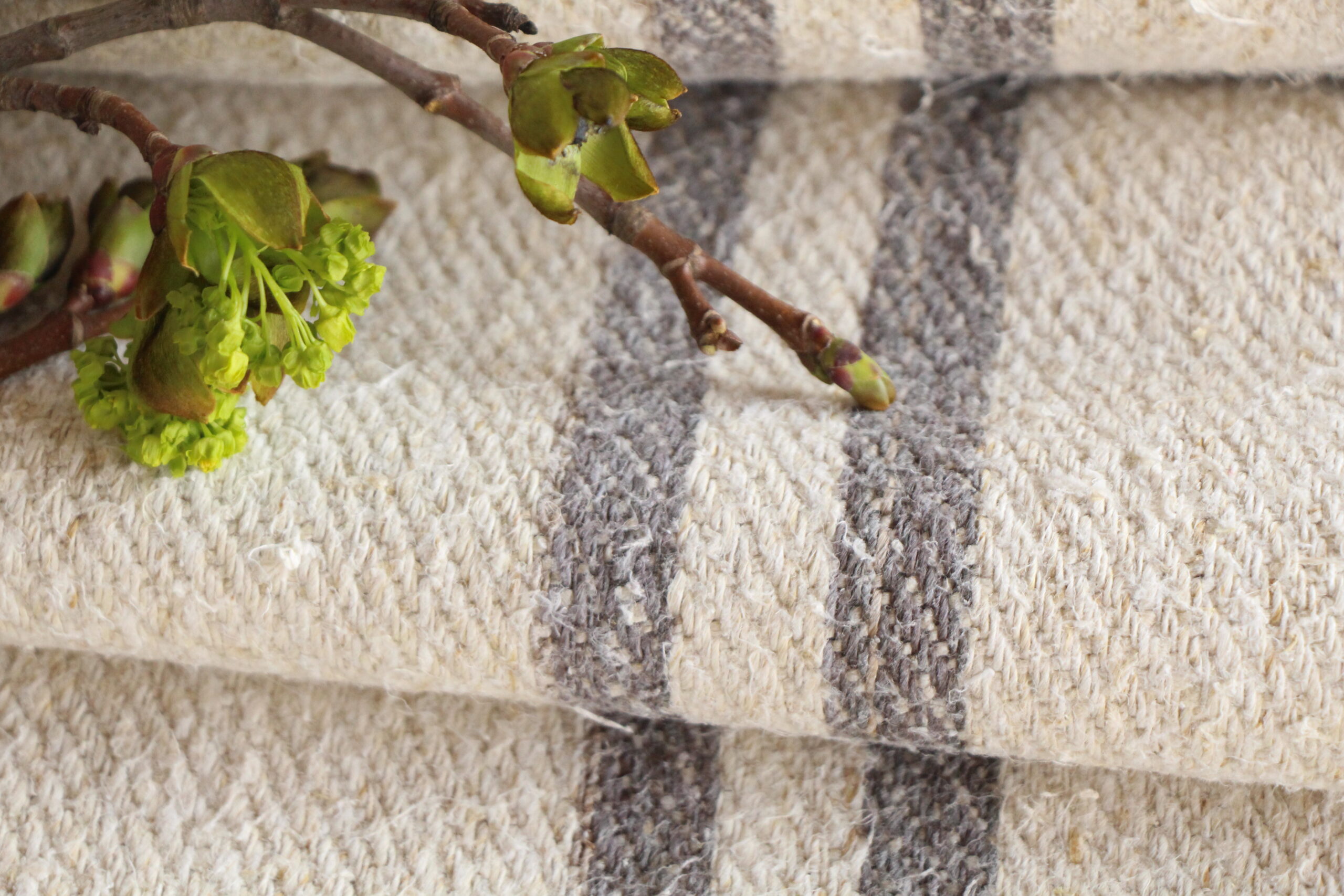 antique linen fabric, 10.50y, upholstery fabric, faded stripes, durabel, Z 180 - Image 7