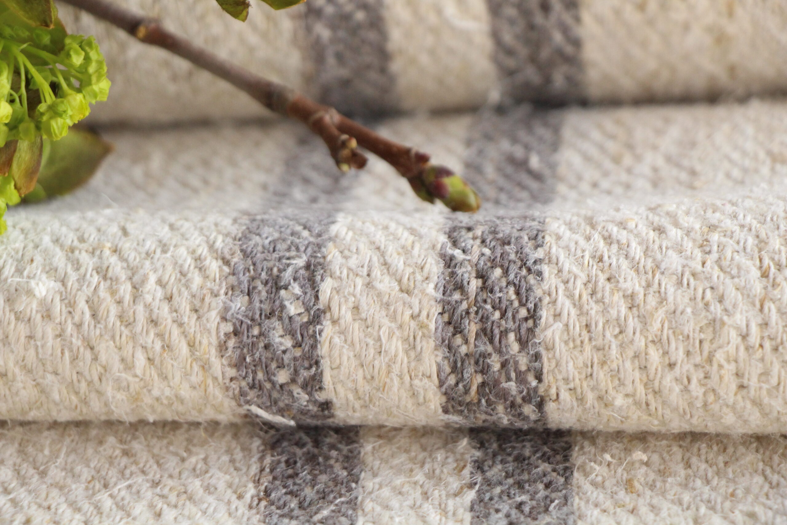 antique linen fabric, 10.50y, upholstery fabric, faded stripes, durabel, Z 180 - Image 5