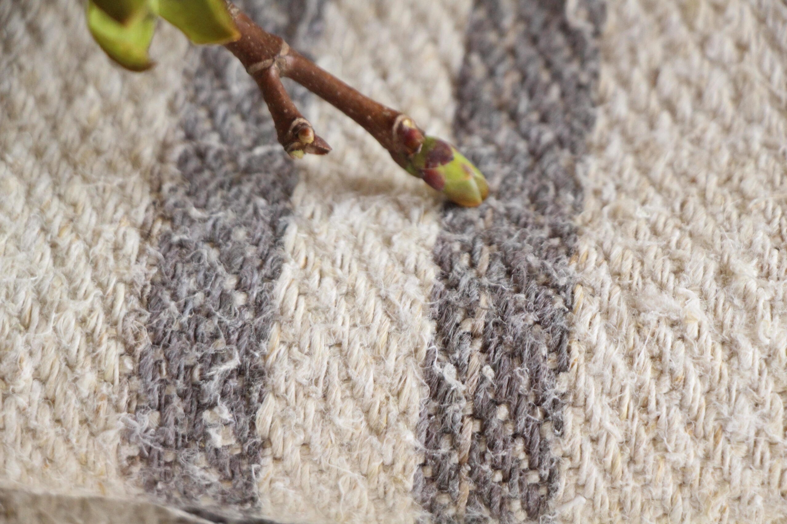 antique linen fabric, 10.50y, upholstery fabric, faded stripes, durabel, Z 180 - Image 2