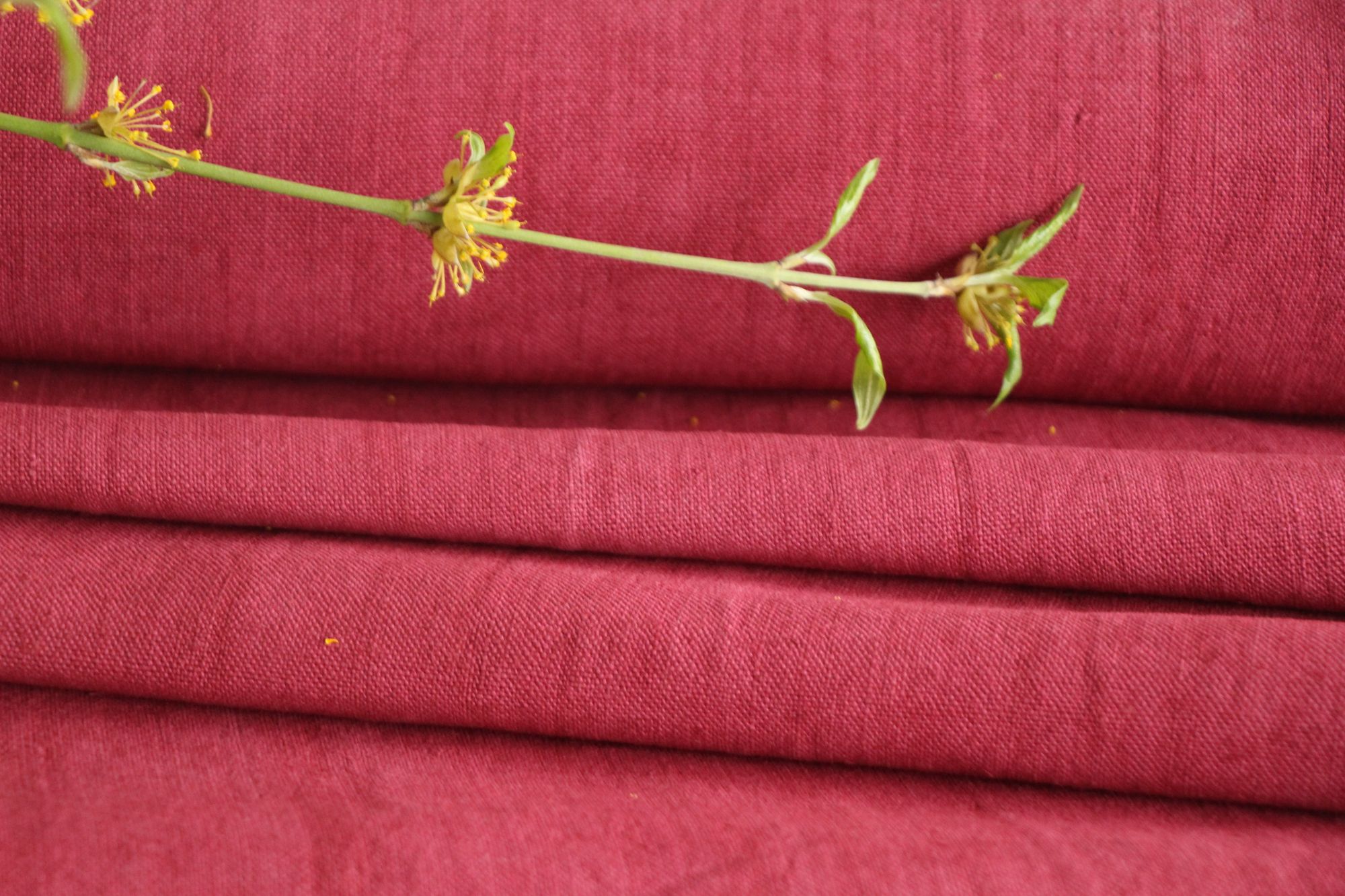 dyed antique linen fabric, 10.94y, french linen, upholstery fabric, Z 182 - Image 11