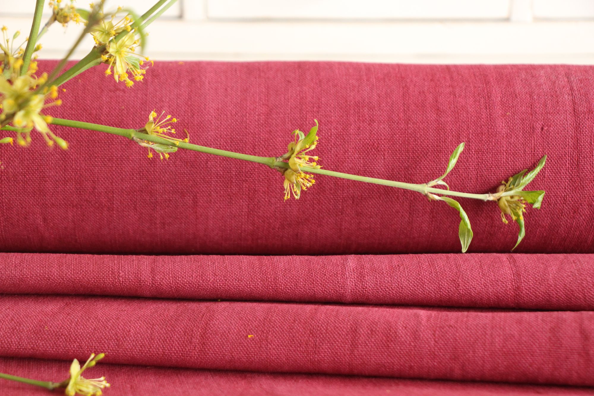 dyed antique linen fabric, 10.94y, french linen, upholstery fabric, Z 182 - Image 8