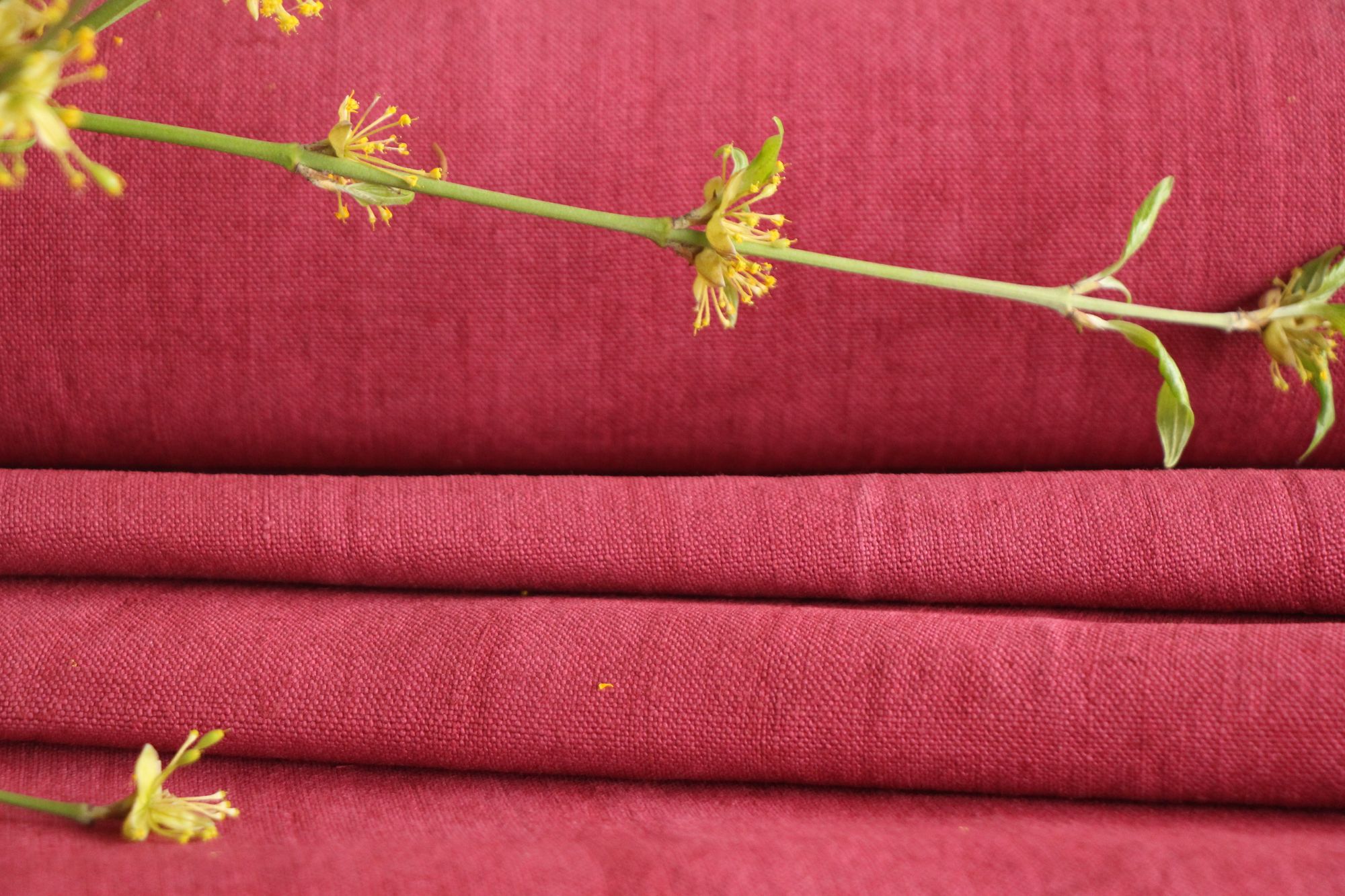 dyed antique linen fabric, 10.94y, french linen, upholstery fabric, Z 182 - Image 7