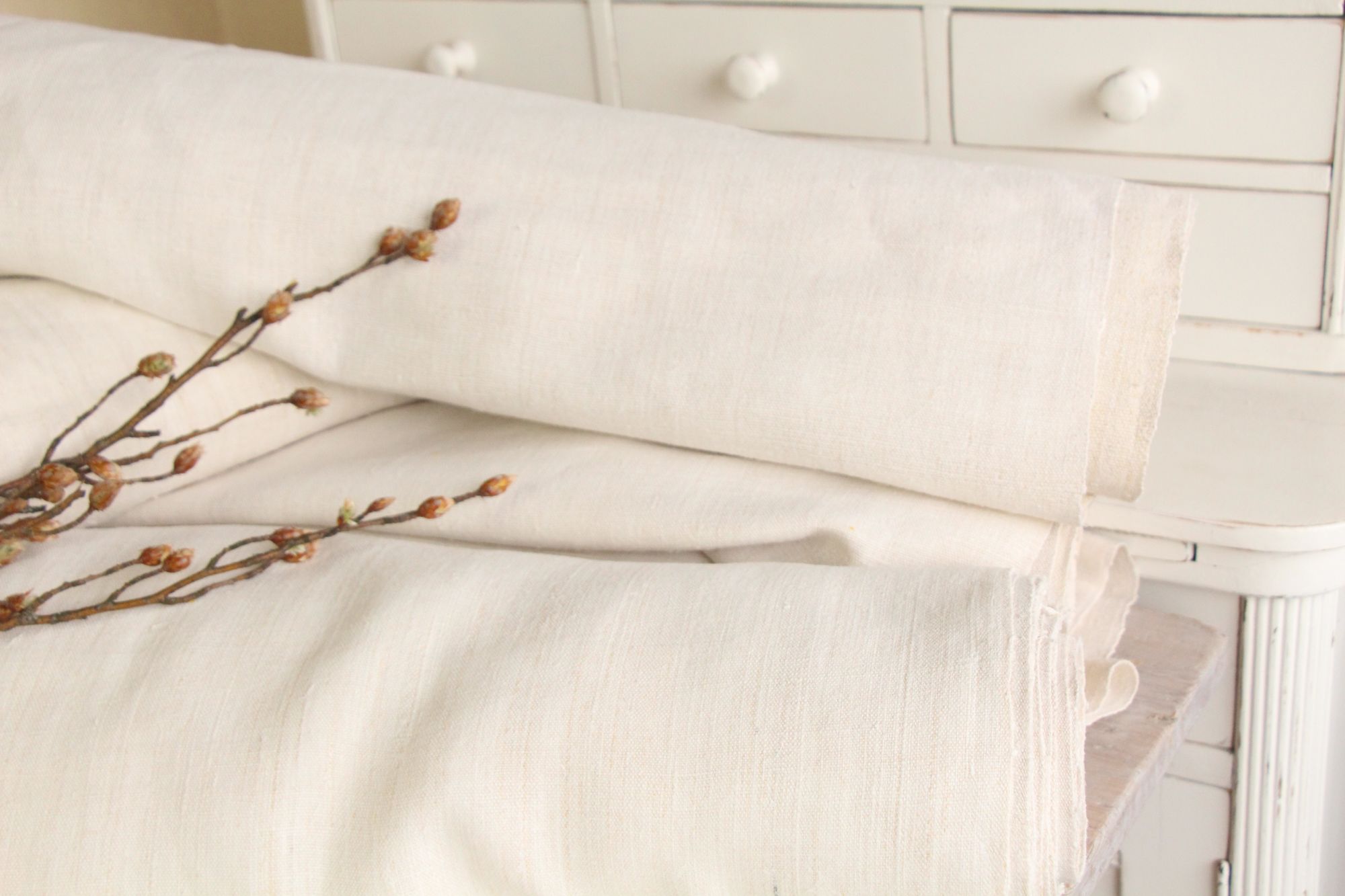 antique linen fabric, 67.15y, upholstery fabric, wedding decor, bulk offer, Z190 - Image 6