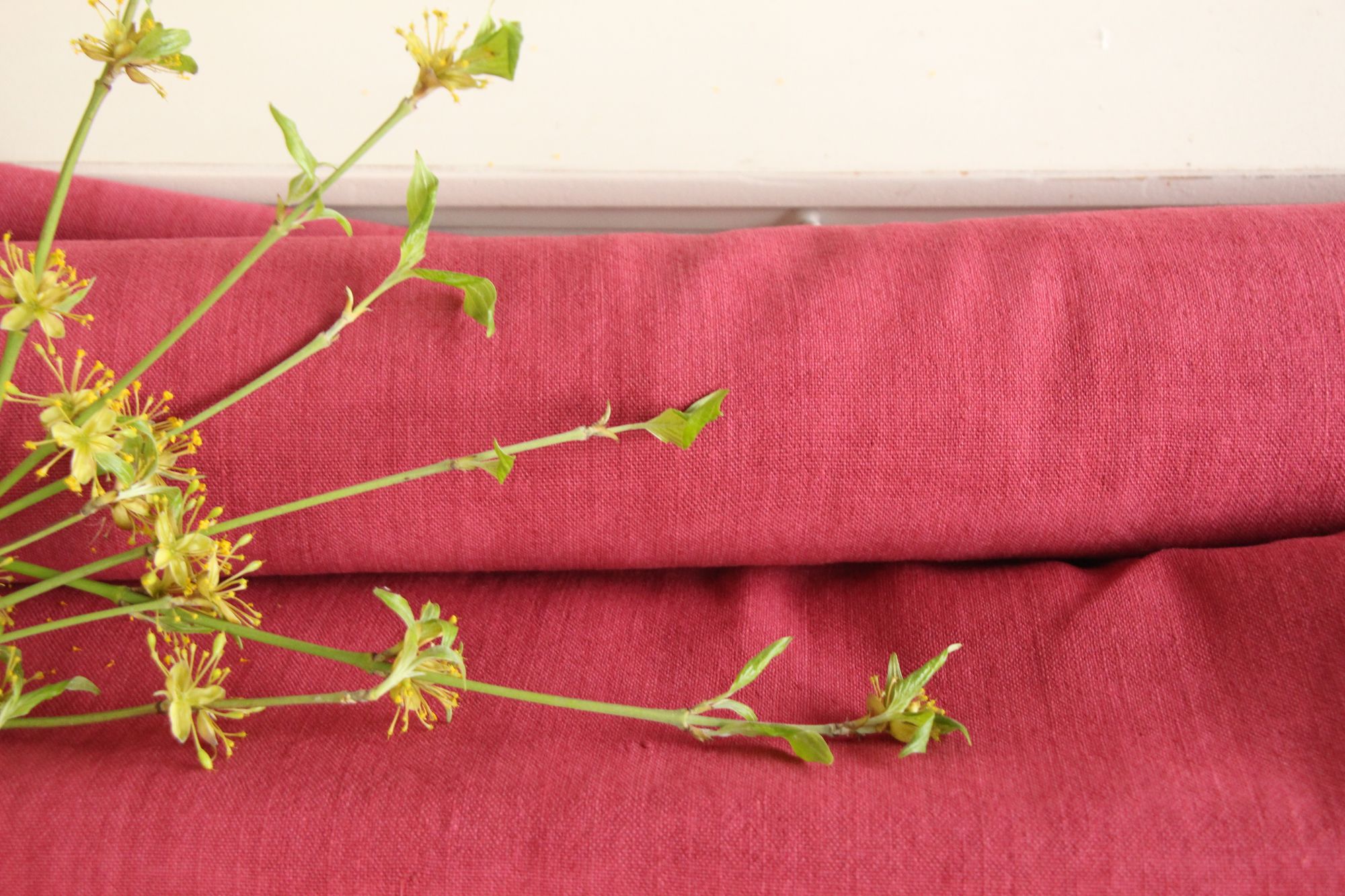 dyed antique linen fabric, 10.06y, french linen, upholstery fabric, Z 183 - Image 8