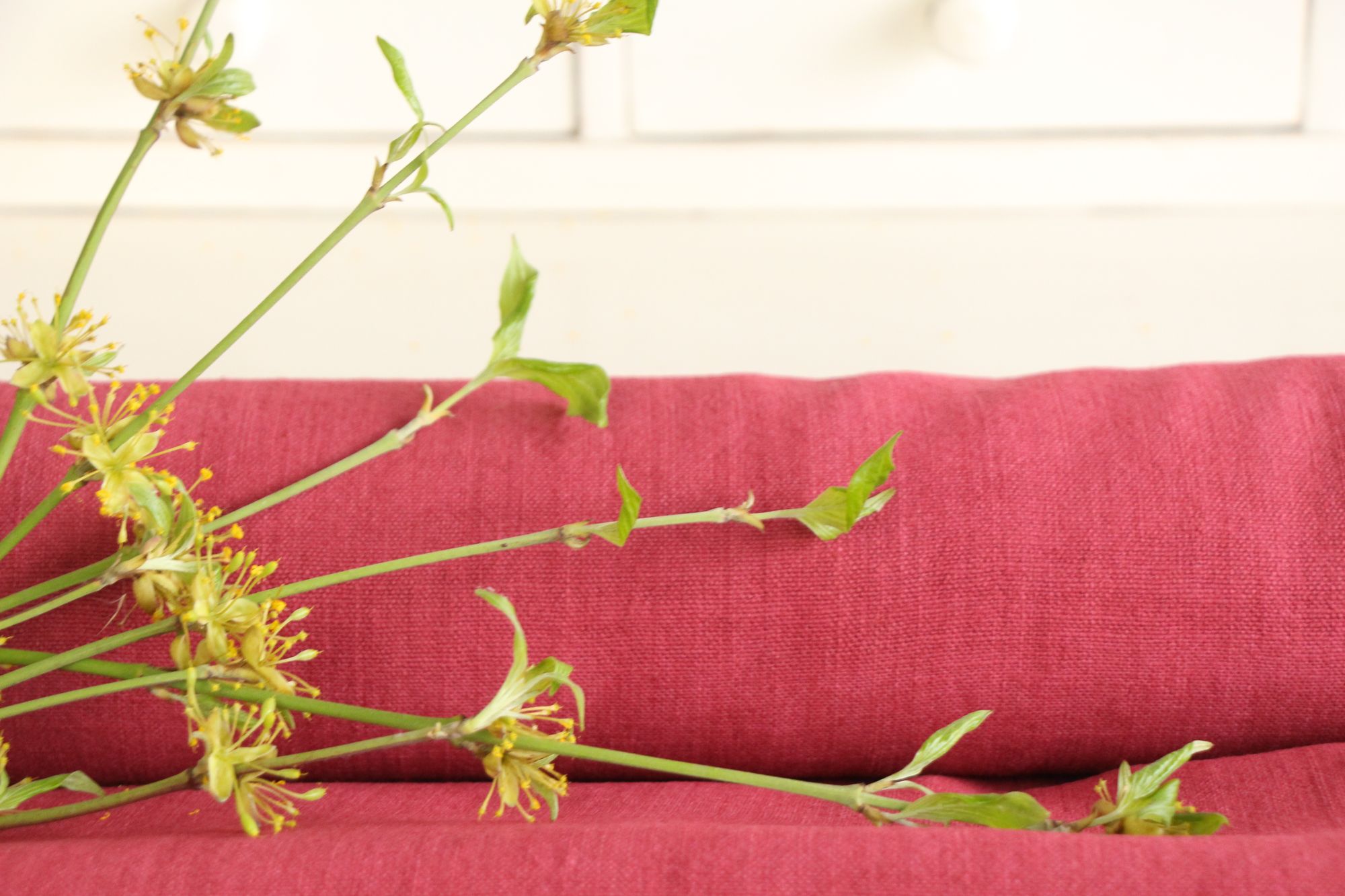 dyed antique linen fabric, 10.06y, french linen, upholstery fabric, Z 183 - Image 5