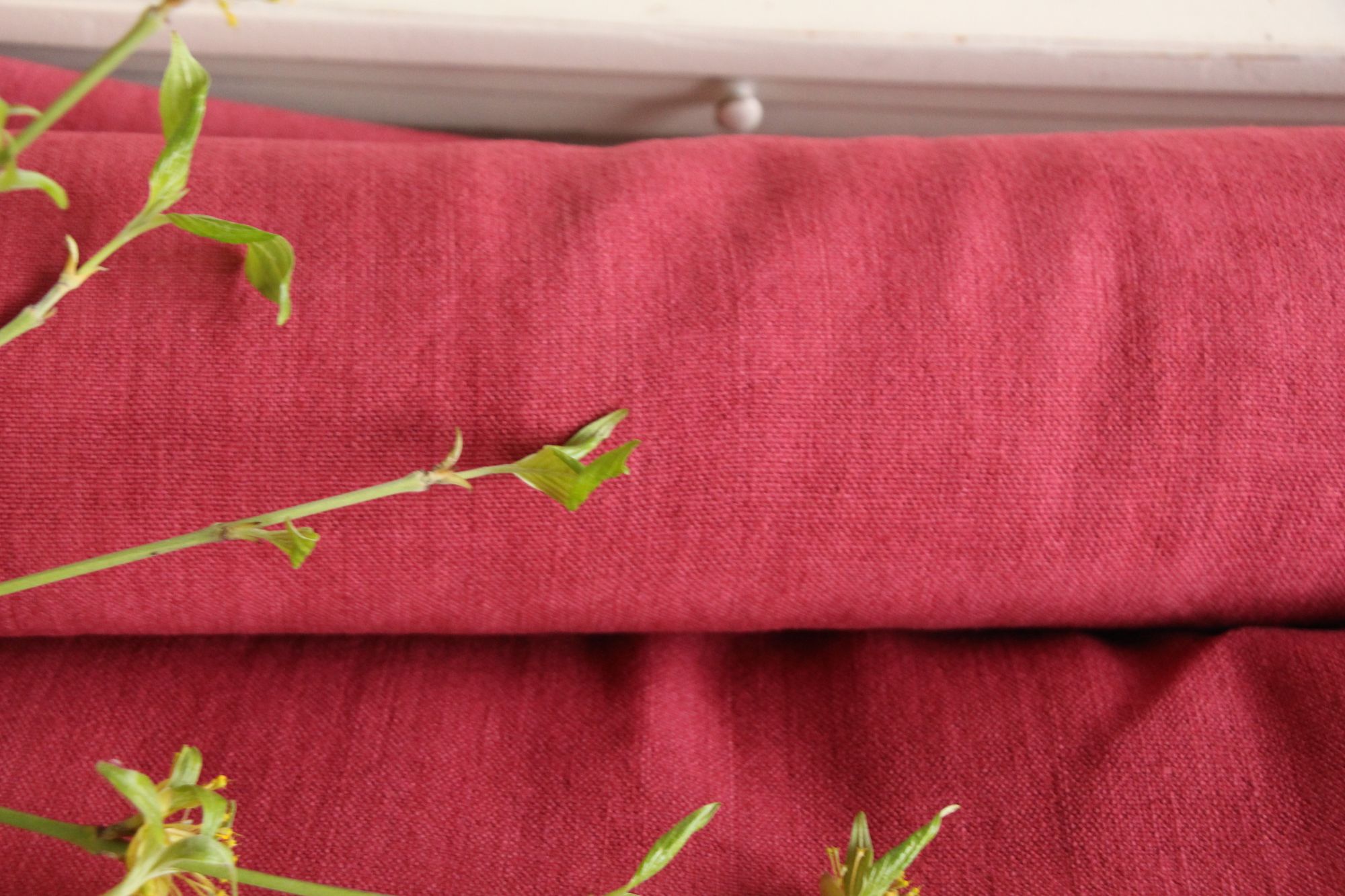 dyed antique linen fabric, 10.06y, french linen, upholstery fabric, Z 183 - Image 3