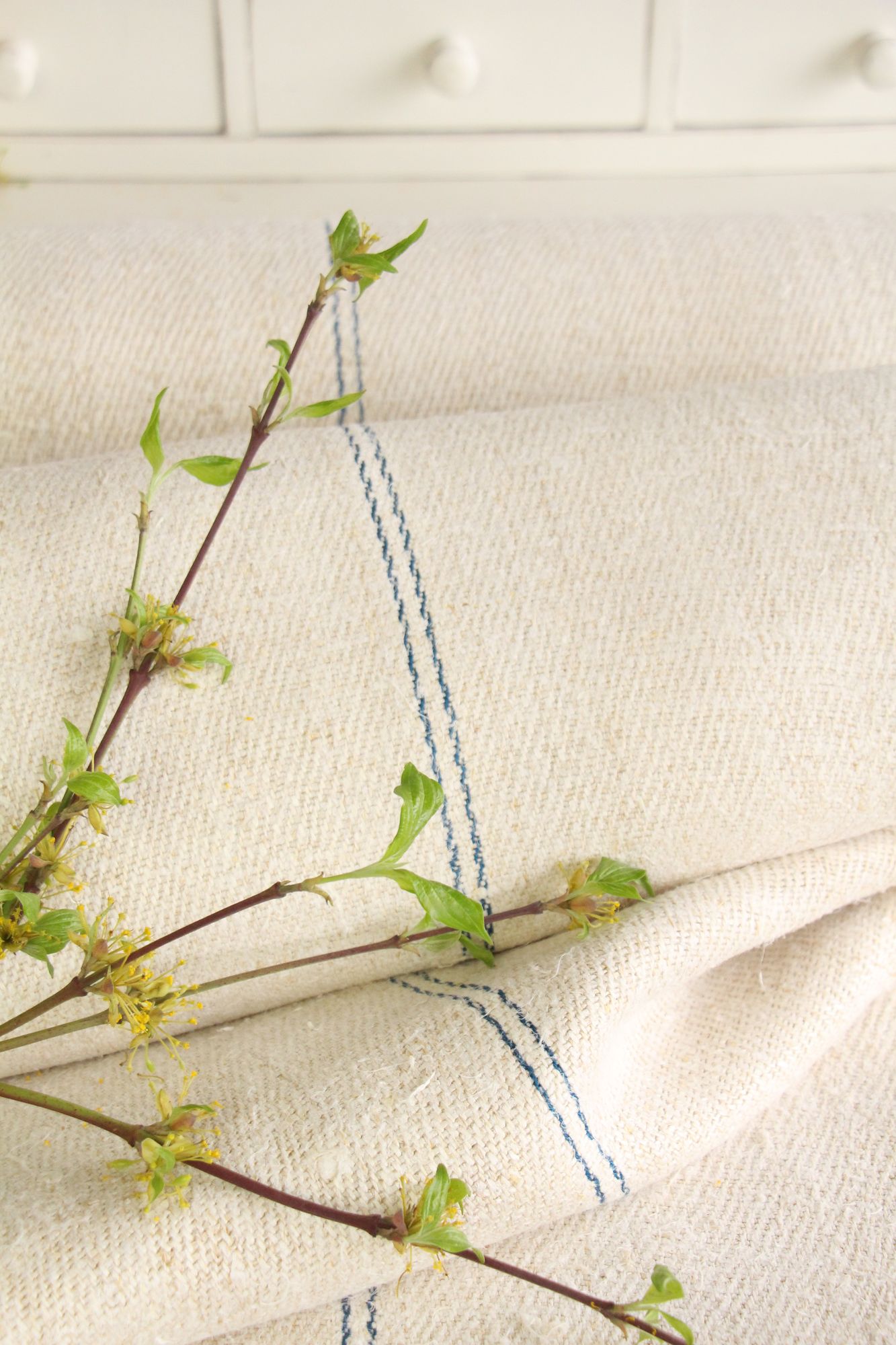 antiker Leinenstoff 17,5 m, Großangebot, Polsterstoff, wabi sabi, Z 178 – Bild 6