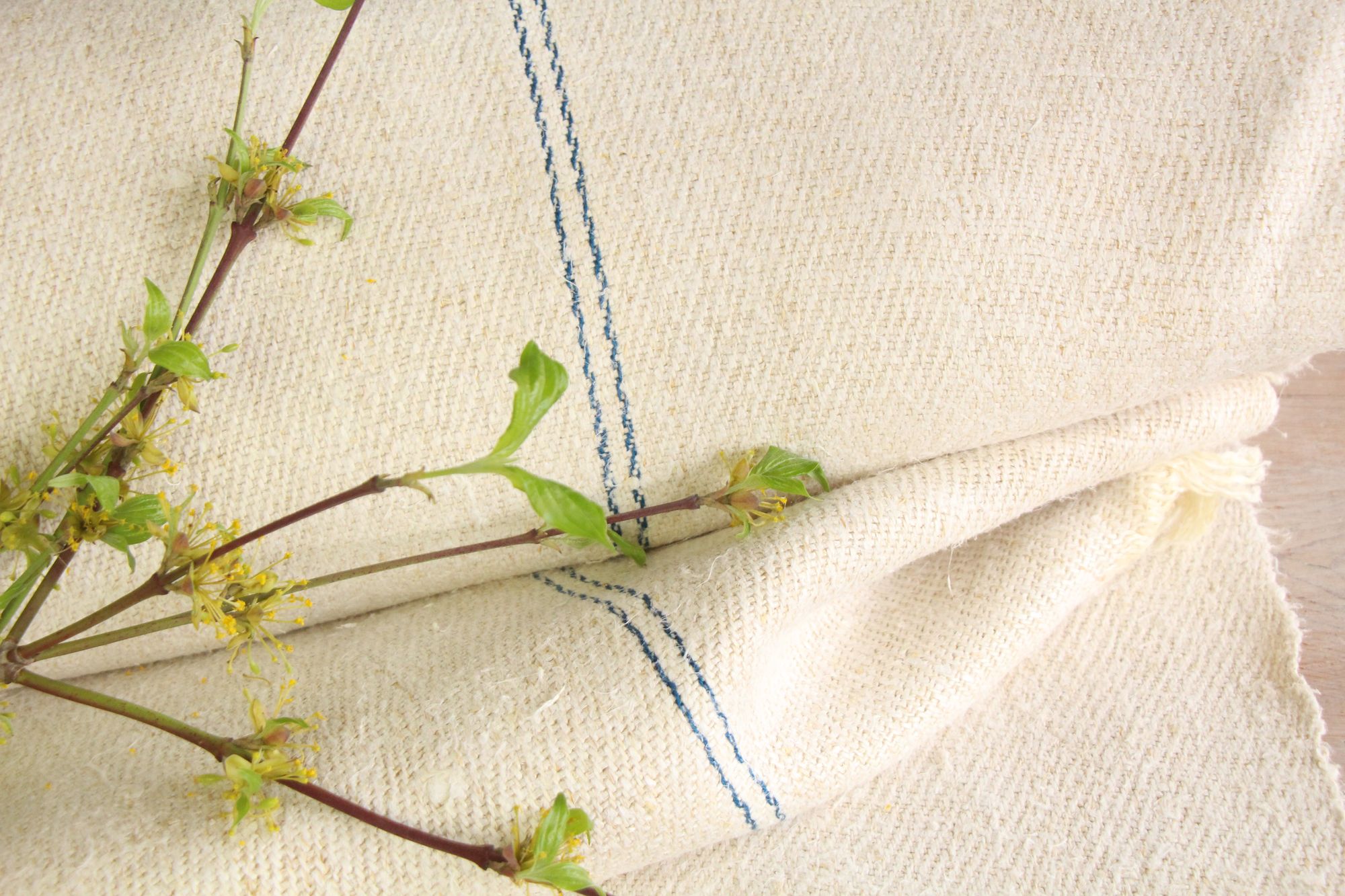 antiker Leinenstoff 17,5 m, Großangebot, Polsterstoff, wabi sabi, Z 178 – Bild 10