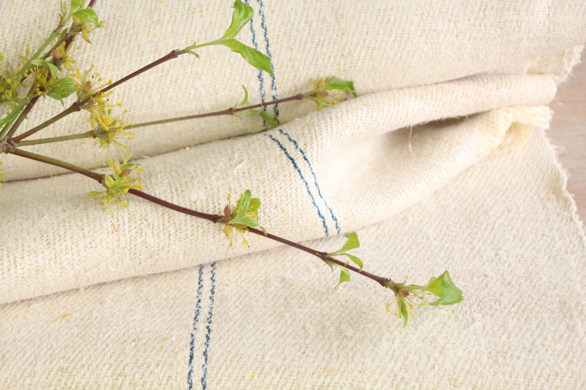 antiker Leinenstoff 17,5 m, Großangebot, Polsterstoff, wabi sabi, Z 178 – Bild 9