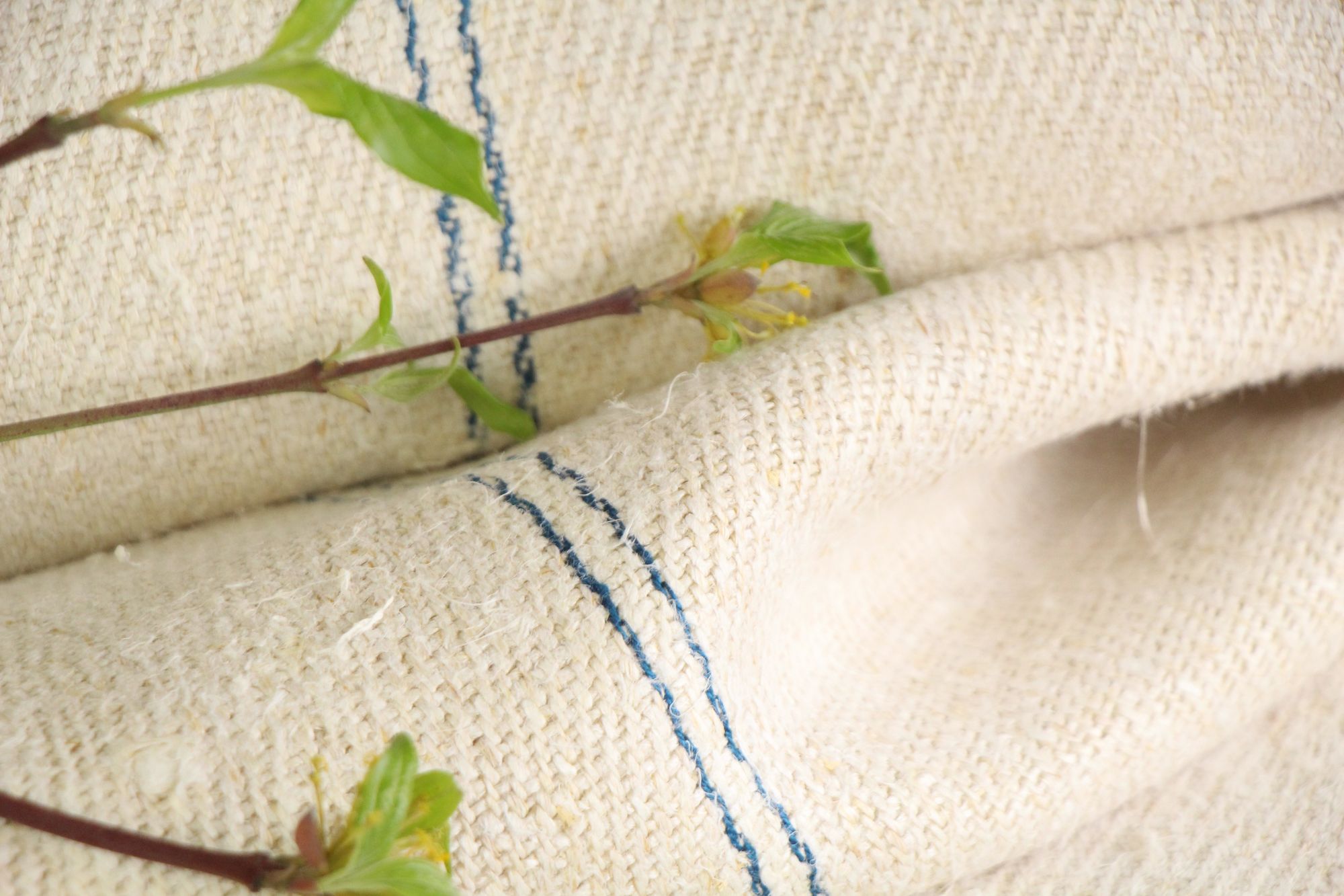 antiker Leinenstoff 17,5 m, Großangebot, Polsterstoff, wabi sabi, Z 178 – Bild 8