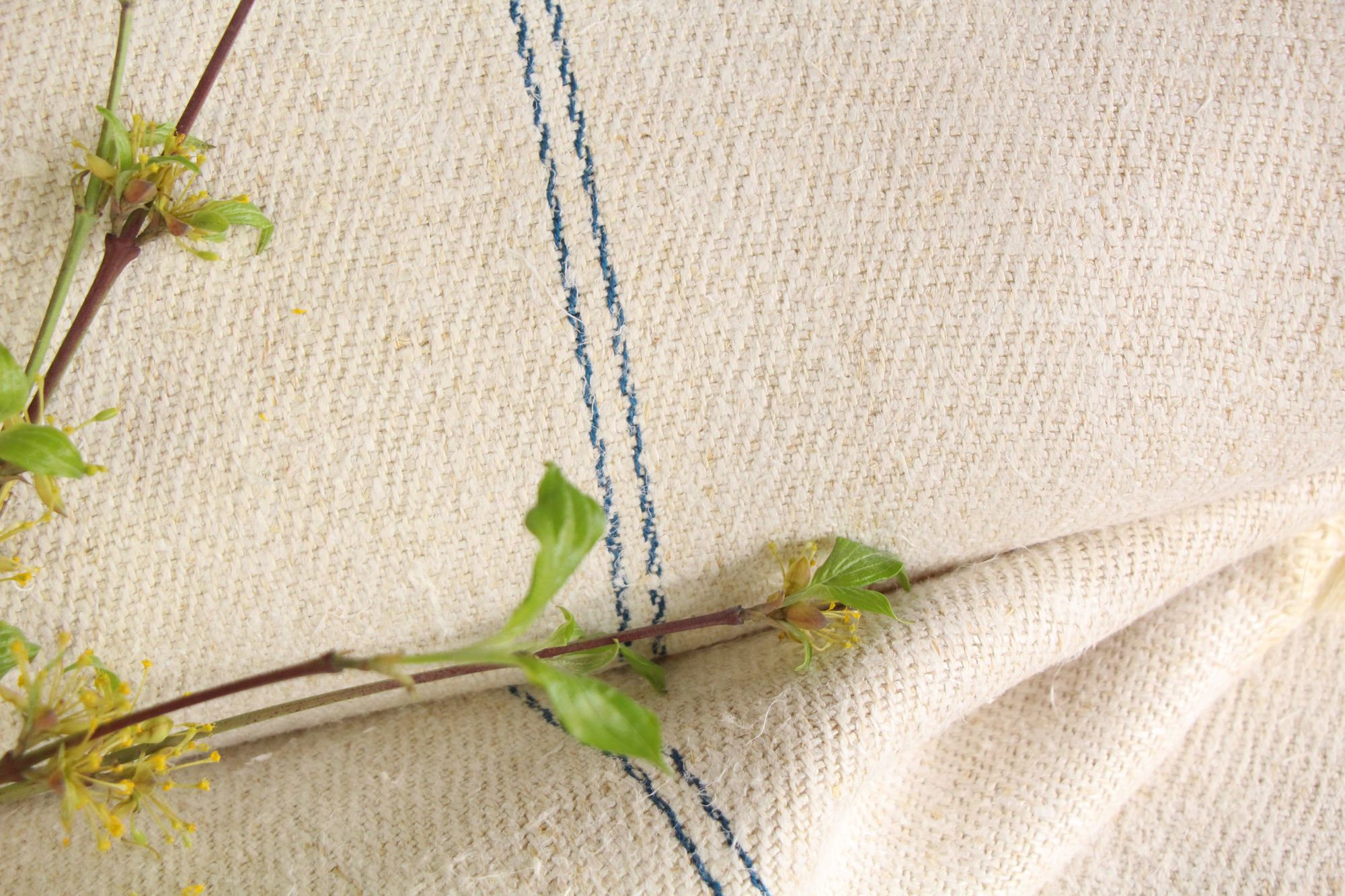 antiker Leinenstoff 17,5 m, Großangebot, Polsterstoff, wabi sabi, Z 178 – Bild 7