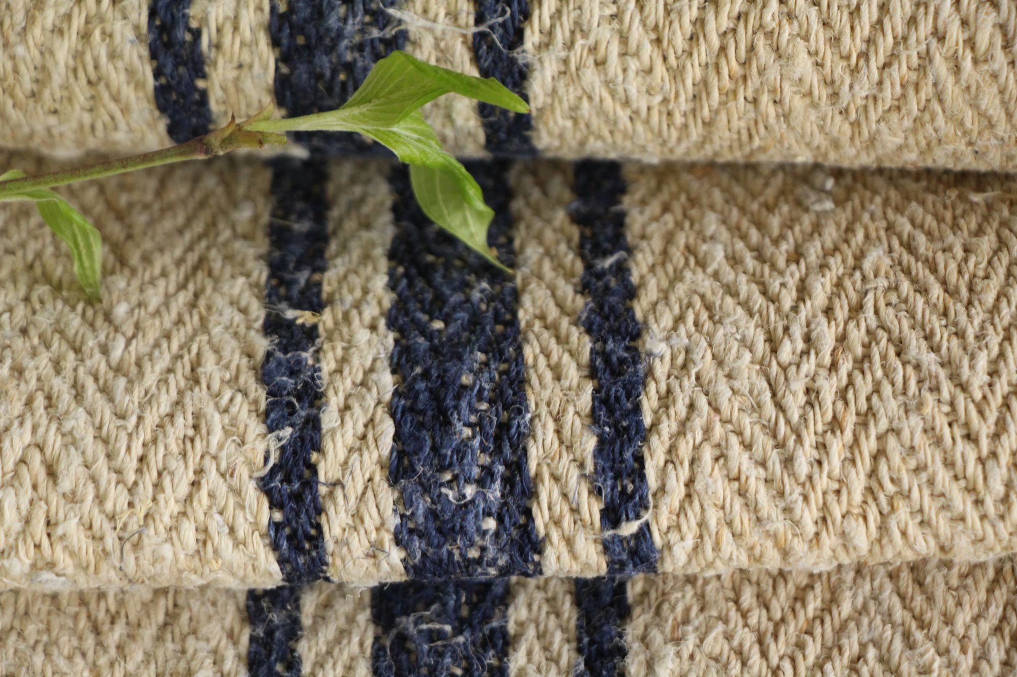 antique linen fabric, 6.60y, upholstery fabric, faded stripes, durabel, Z 184 - Image 4