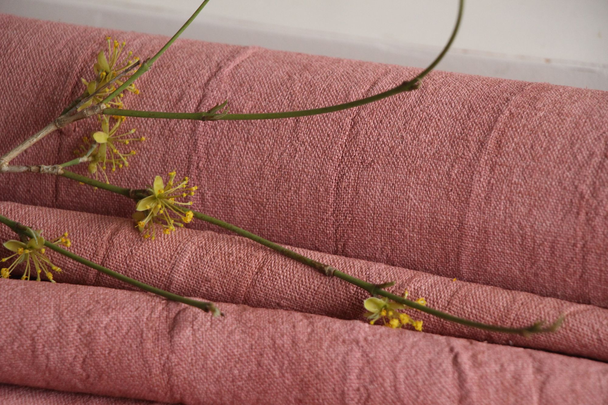 dyed antique linen fabric, 6.78y, french linen, upholstery fabric, Z 187 - Image 8