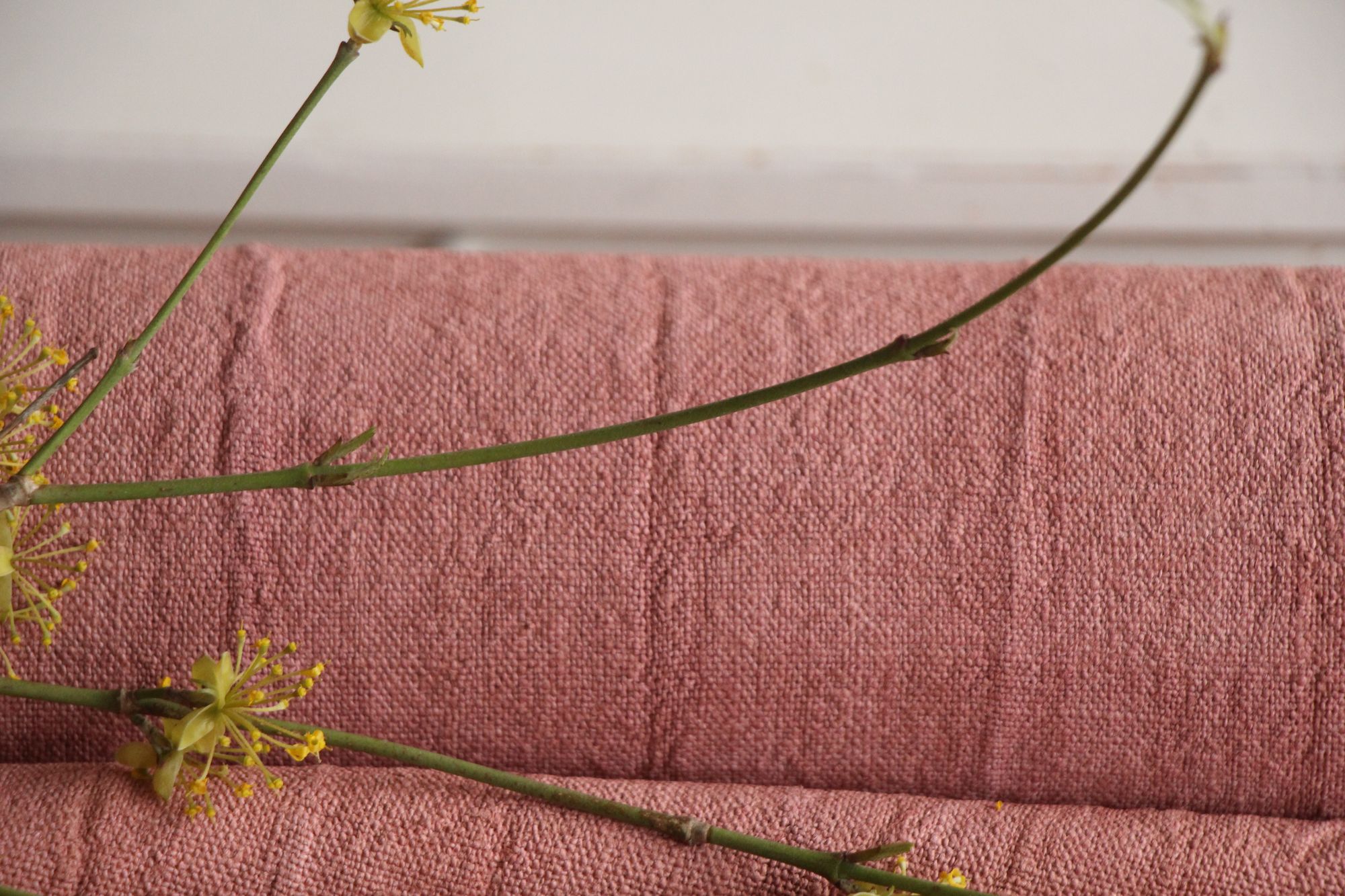 dyed antique linen fabric, 6.78y, french linen, upholstery fabric, Z 187 - Image 4