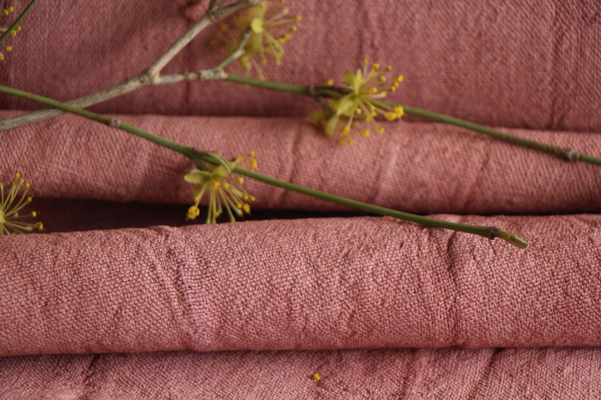 dyed antique linen fabric, 6.78y, french linen, upholstery fabric, Z 187 - Image 7