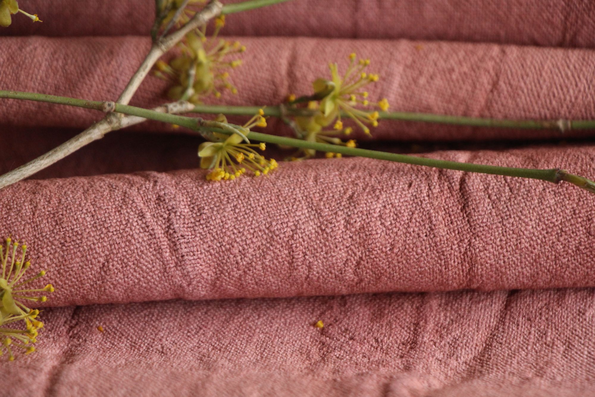 dyed antique linen fabric, 6.78y, french linen, upholstery fabric, Z 187 - Image 3