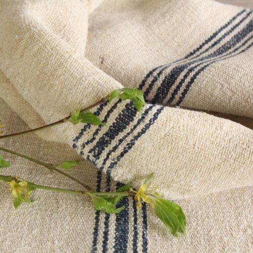 antiker Getreidesack aus Leinen, rustikal, Wabi Sabi, Polsterleinen, L 832