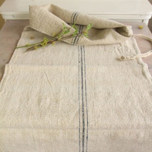 antique linen grainsack, rustical, pillow fabric, durable, Wabi Sabi, stairrunner, L823