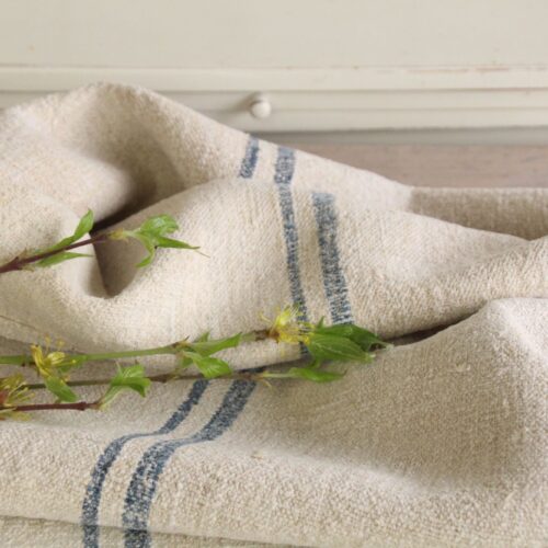 antiker Getreidesack aus Leinen, rustikal, Wabi Sabi, Polsterleinen, L 822