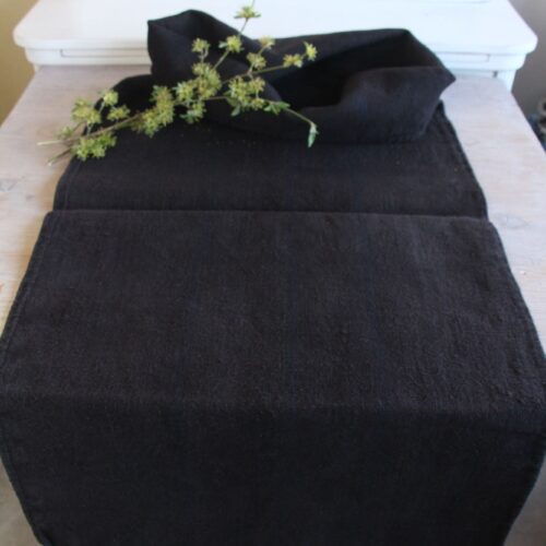 antique linen grainsack, rustical, pillow fabric, durable, colored charcoal, Wabi Sabi,  L861