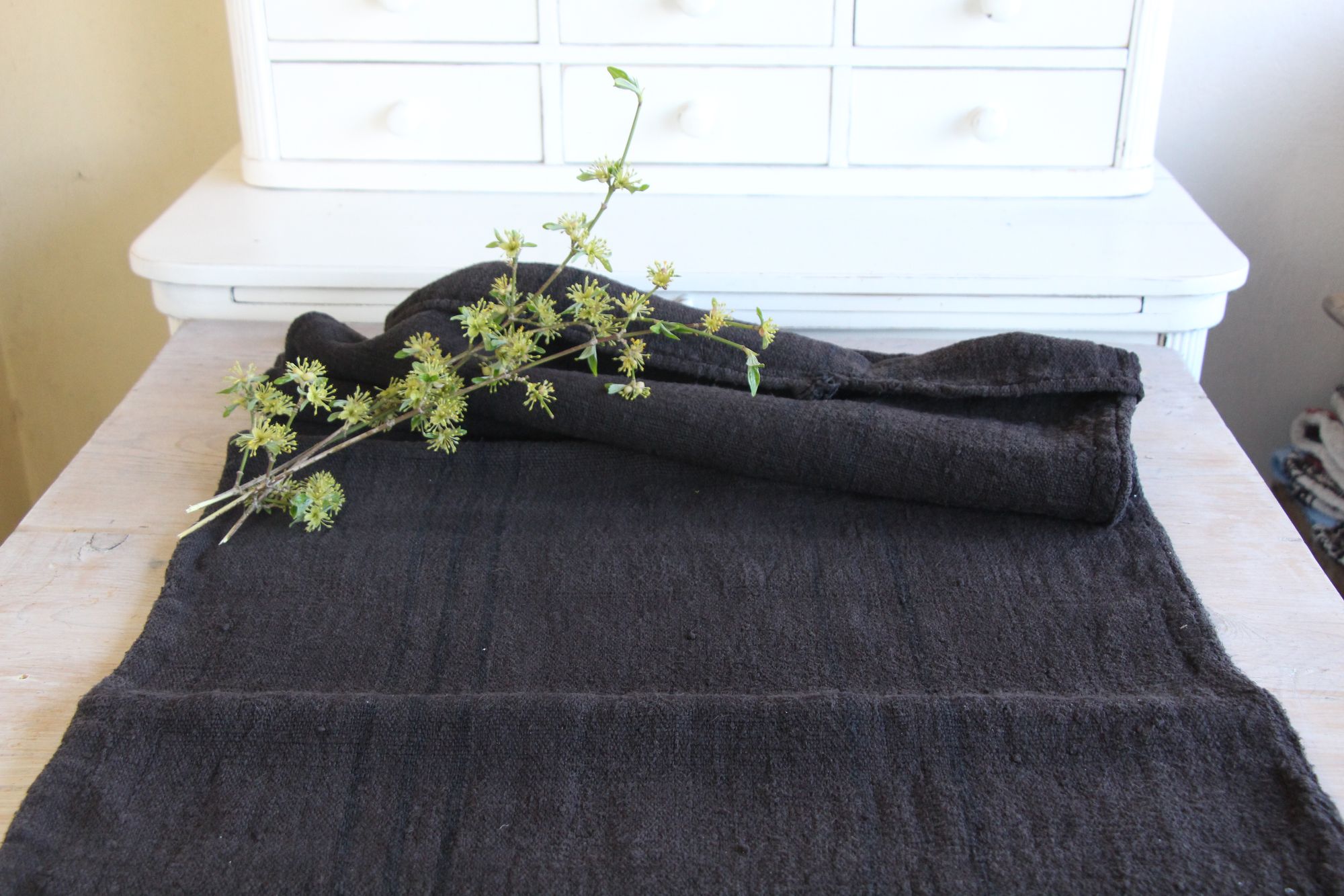 antiker Getreidesack aus Leinen, rustikal, Polsterleinen, langlebig, L 858 – Bild 5