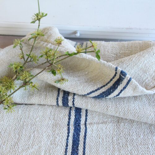 antiker Getreidesack aus Leinen, rustikal, Wabi Sabi, Polsterleinen, L 852