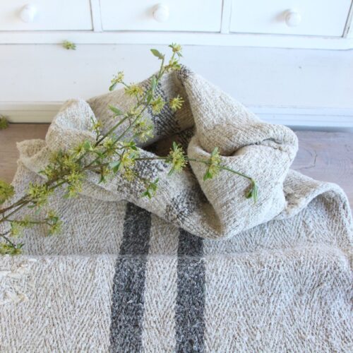 antique linen grainsack, rustical, pillow fabric, durable, Wabi Sabi, L875