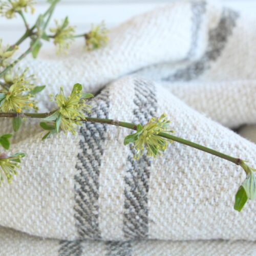 antique linen grainsack, rustic, pillow fabric, durable, Wabi Sabi, L874