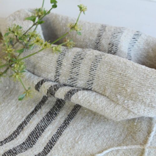antique linen grainsack, rustical, pillow fabric, durable, Wabi Sabi, stairrunner, L870