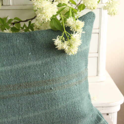 dyed linen cushion cover, ready made, wabi sabi, A 869