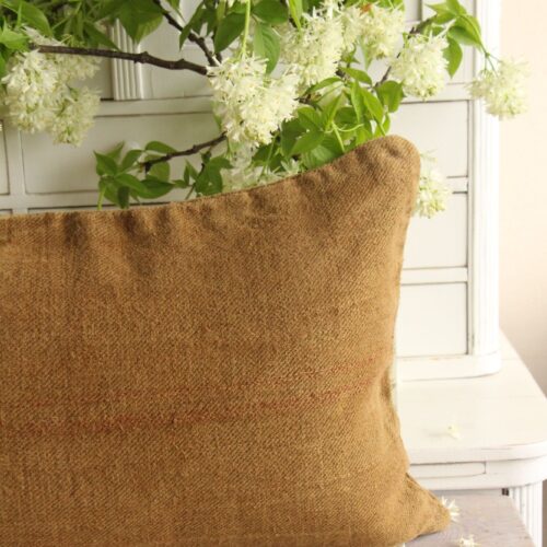 dyed linen cushion cover, ready made, wabi sabi, A 866