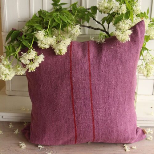 dyed linen cushion cover, ready made, wabi sabi, A 870