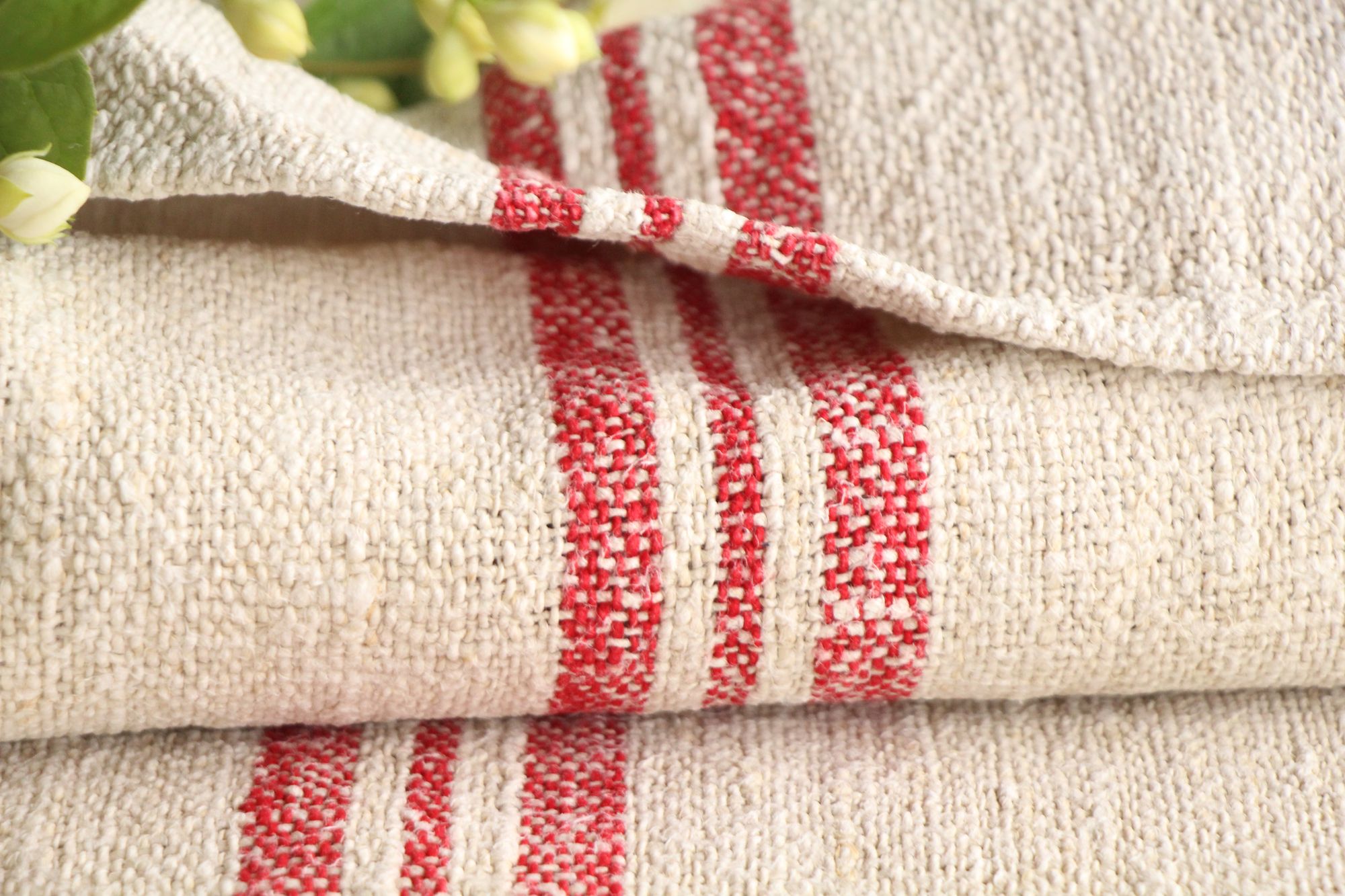 antique linen grainsack, rustic, pillow fabric, durable, wabi sabi decor, L 476 - Image 7
