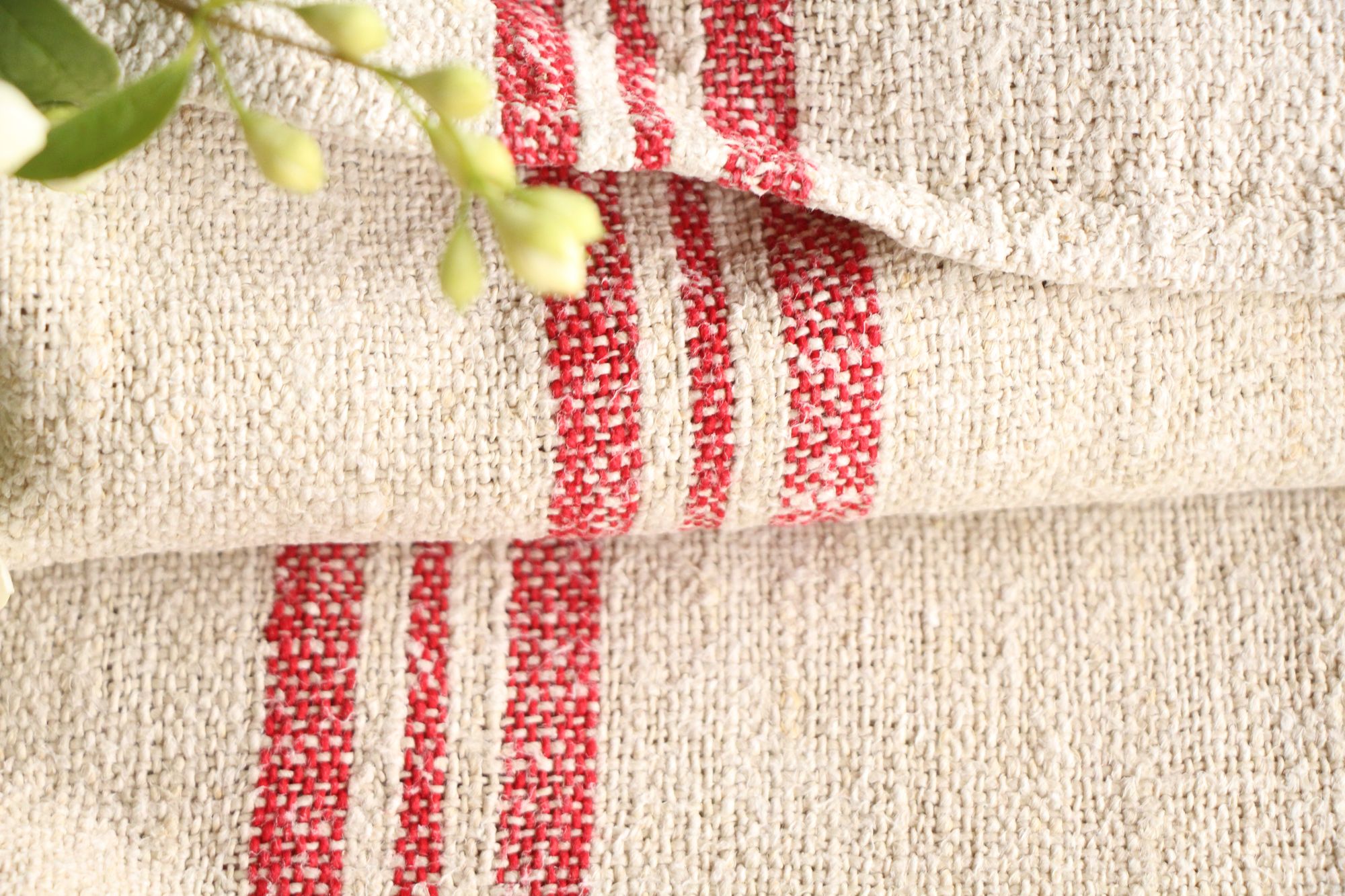 antique linen grainsack, rustic, pillow fabric, durable, wabi sabi decor, L 476 - Image 6