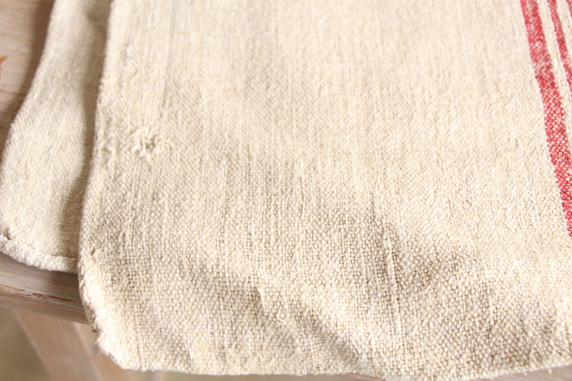 antique linen grainsack, rustic, pillow fabric, durable, wabi sabi decor, L 476 - Image 8