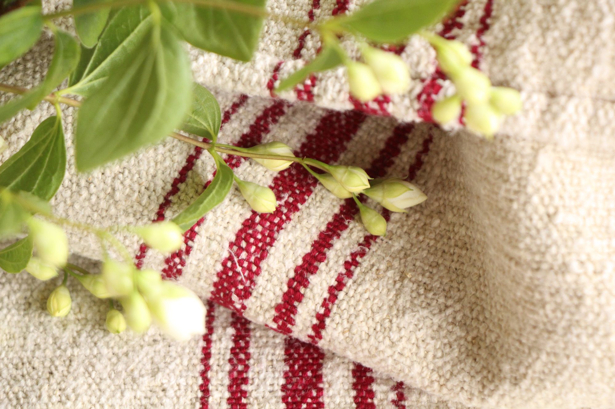 antique linen grainsack, rustic, pillow fabric, durable, wabi sabi decor, L 768 - Image 2
